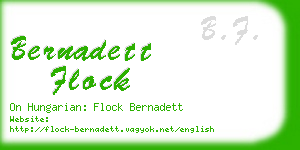 bernadett flock business card